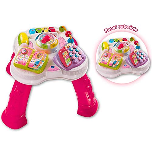 Table Bavarde 2 en 1 Rose VTech : table d'éveil rose évolutive pour bébé