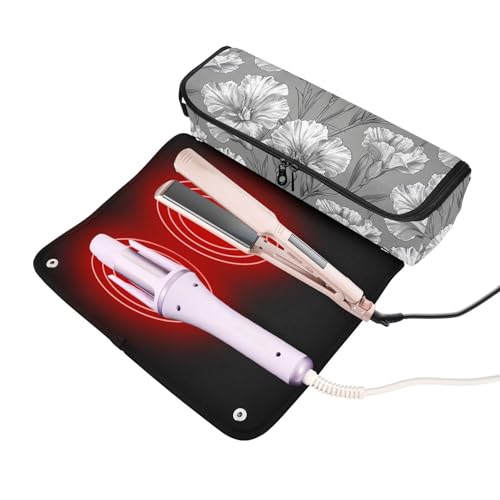 Bolsa de viaje para herramientas de cabello Aesthetic Flowers miniatura 2