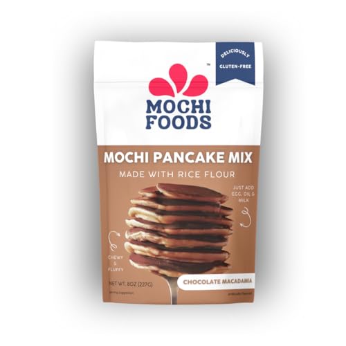 Mochi Pancake Mix Chocolate Macadamia Nut Flavor 8 oz