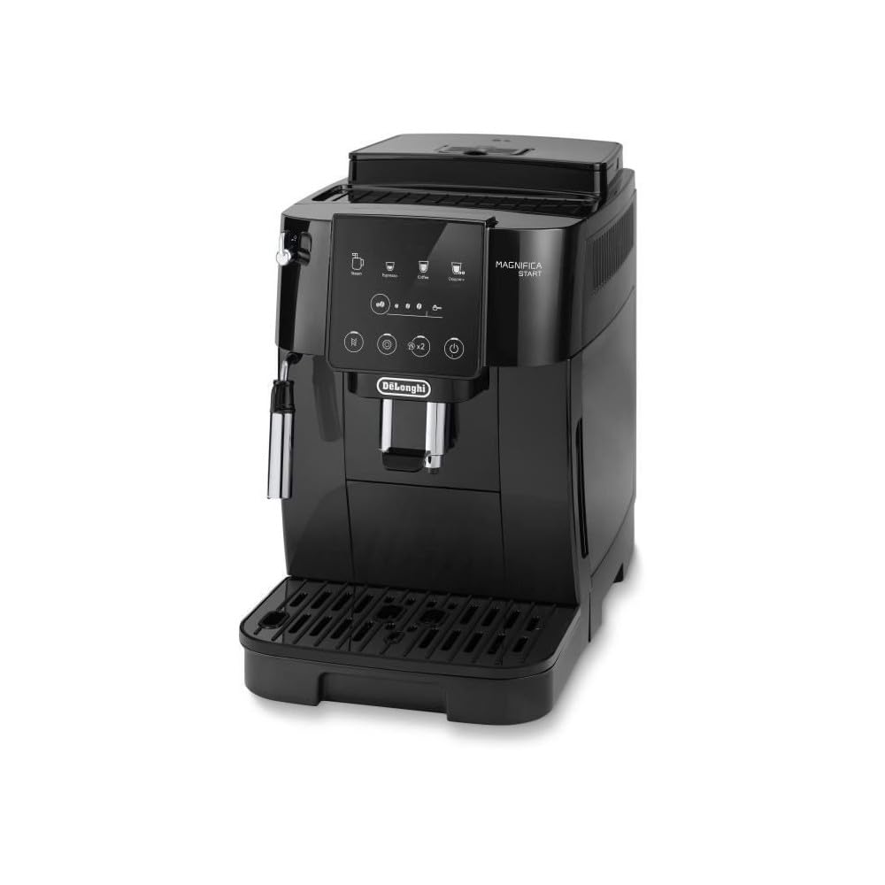 De'Longhi Magnifica Start ECAM220.21.BG, Macchina Caffè Automatica, Montalatte Manuale, Macchina Espresso dal Chicco alla Tazza, 4 Ricette One Touch, Pannello Controllo Soft Touch, 1450W, Nero/Grigio