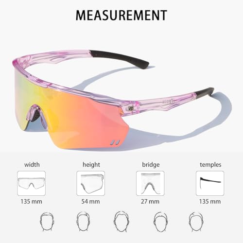PAIS Sport Sunglasses UV400 Lightweight Semi-rimless for Men Women, Cycling Running Hiking Camping Fishing Outdoor Shades4