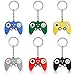 6 Pièces Porte-Clés de Jeux Remplisseurs de Sac de Fête de Joueur Porte-Clés de Contrôleur de Jeu Vidéo Pendentif de Poignée de Jeu pour Anniversaire Baby Shower