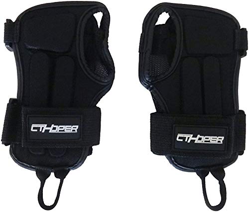 CTHOPER Impact Wrist Guard - Fitted Wrist Brace Support for Snowboarding Skating, Skateboarding (Black, M) - Image 3