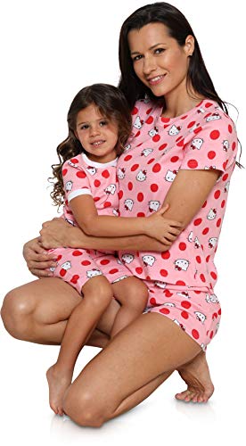 Prestigez Hello Kitty Women, Girl or Toddler Mommy and Me 2pc Pajama Set4