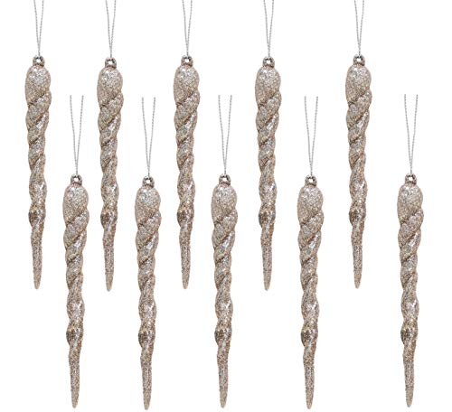 Christmas Concepts® 12cm Glitzereiszapfen-Dekorationen -...