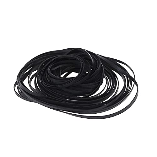 Yushu - Lot de 50 courroies universelles de 2 mm de largeur pour machine à cassettes - Assortiment de courroies plates en caoutchouc - Pour enregistreurs CD et DVD