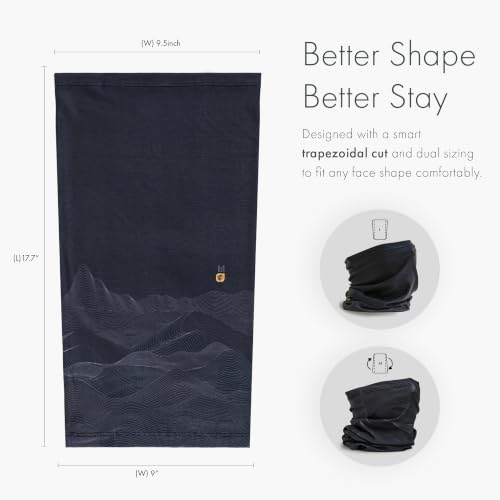 Image of WHTE MOSS Cooling Neck Face Gaiter for Sun Protection UPF 50+ Moutain white