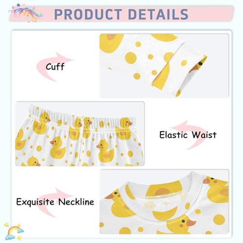 2 Piece Cotton Pajamas Long Sleeve Top and Elastic Waist Pj Pants Set Sleepwear4