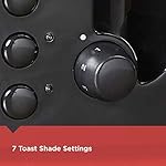 BLACK+DECKER 4-Slice Toaster, TR1410BD, Extra-Wide, 7 Shade Settings, Crumb Trays, Gloss Black - Image 2