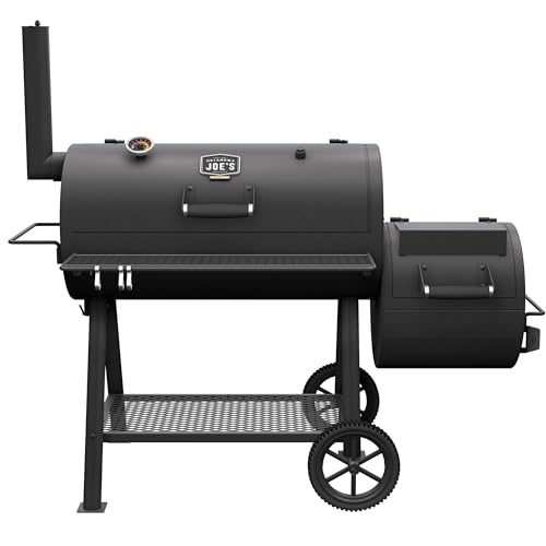 Oklahoma Joe's Highland Offset Charcoal Smoker and Grill with 900 sq. in. Cooking Area in Black