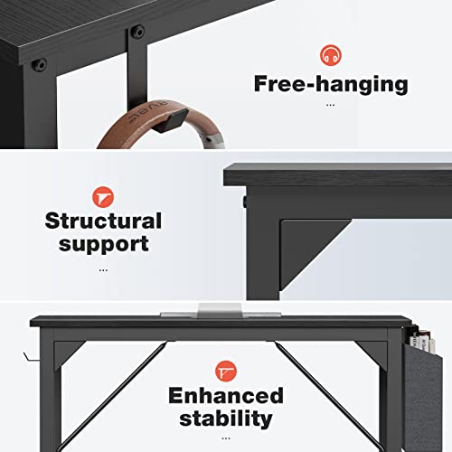 image for OLIXIS Computer Desk 48 Inch Home Office Work Study Writing Student Ki