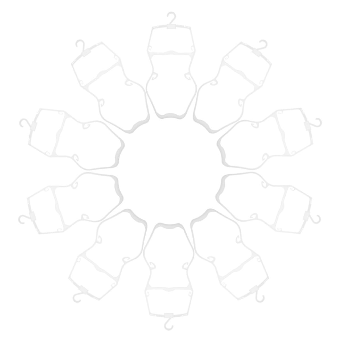 NUOBESTY Perchas para Trajes Plástico Blanco, Diseño Antideslizante, 10 Piezas para Exhibir Ropa de Baño en Hogar o Tienda, Fiesta Verano