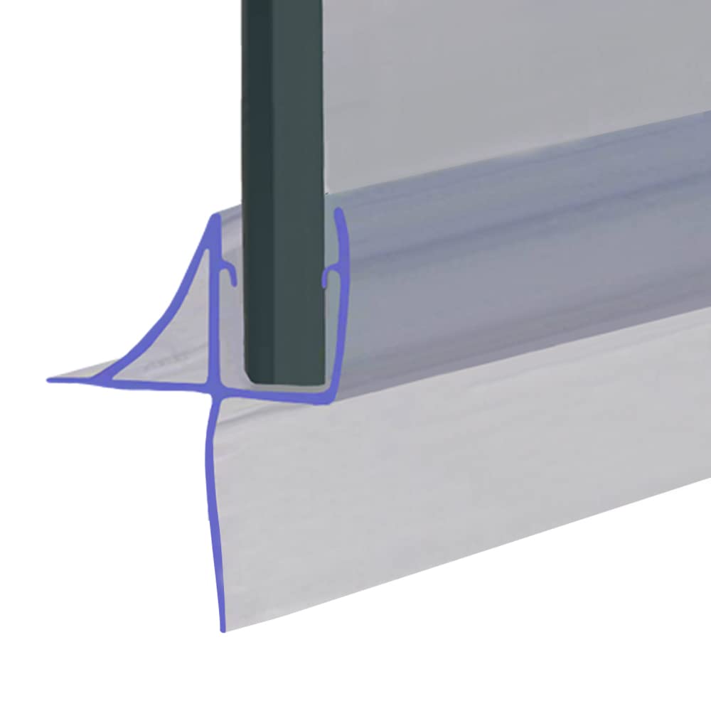 Shower or Bath Screen Door Seal | Fits 3 or 4mm Glass | Seals Gaps of Up to 30mm | 80cm, 90cm, 140cm or 200cm Long | Clear | SEAL150 (90cm)