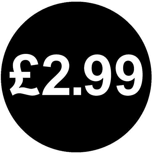 30mm Price Stickers Pack of 500 - Black - £2.99