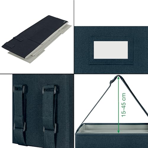 Leitz Desk Sharing Arbeitstasche aus Stoff für hybrides und mobiles Arbeiten, Faltbare Laptop-Tasche & Aufbewahrungstasche für Büro & Laptop-Zubehör, Hot Desking Bag mit Tragegriffen, Grau, 64440089