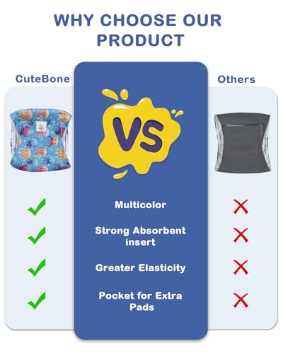 Image of CuteBone Dog Diapers Male 4 Pack Puppy Wraps Reusable Doggie Belly Bands for Male Dogs Small Medium Large
