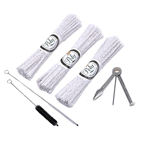 Pipe Cleaners Tool Set for Glass and Pipe Smoking 132 Hard Bristle