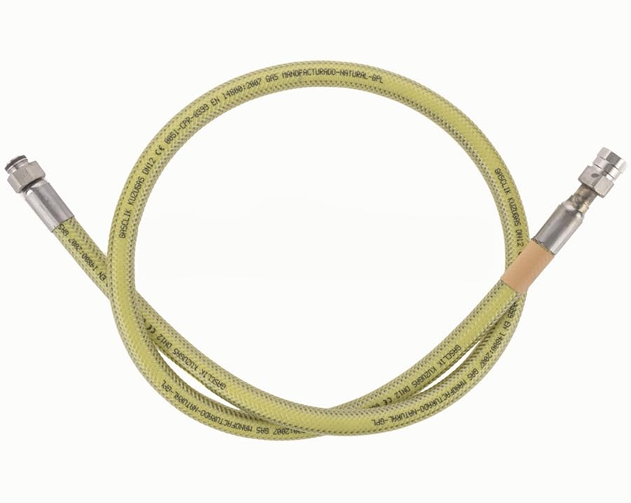 TUBO 1500mm GAS BUTANO TETINA INOXIDABLE PARA BOMBONAS BUTANO LATIGUILLO FLEXIBLE