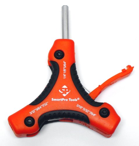 Folding 9 Piece Hex Key Wrench Set - Inch Sizes