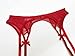 TVRtyle Women’s Red Metal Clips Sexy Garter Belts for Stockings S512 (X-Large, Red)