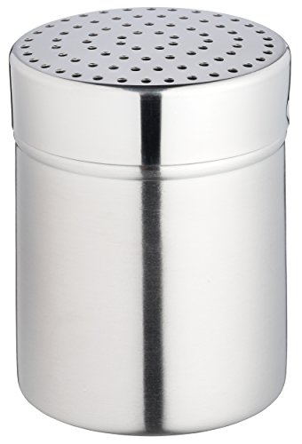 KitchenCraft Stainless Steel Medium-Hole Flour Dredger/Icing Sugar Shaker, Silver