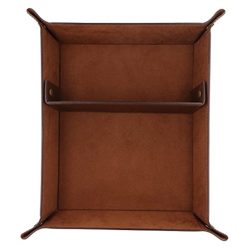 Londo-Leather-Tray-Organizer-Practical-Storage-Box-for-Wallets-Watches-Keys-Coins-Cell-Phones-and-Office-Equipment