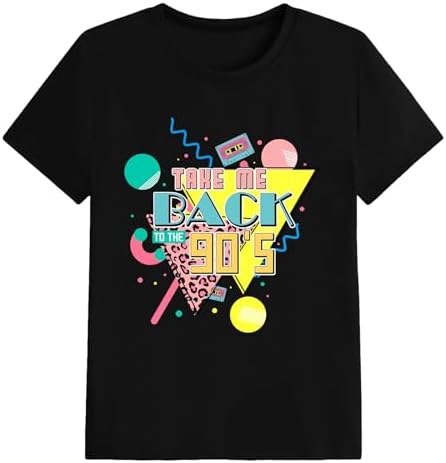 90s Shirt for Women Take Me Back to The 90's T-Shirt 80s 90s Leopard Print Fashion Tee Tops