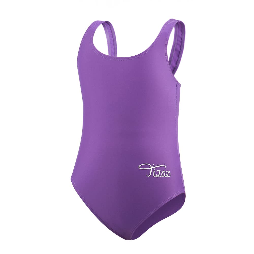 TIZAX Traje de Baño de Una Pieza para Niña UPF 50+ Bañador Deportivo para Niñas Racerback Correa Gruesa