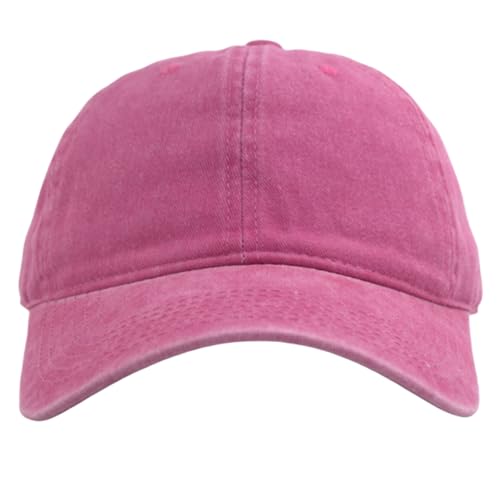 Image of Vintage Washed Snapback Baseball Hat for Men Women, Unstructured Cotton Crown /Soft Mesh /Flexible Visor /Foldbale for Pocket