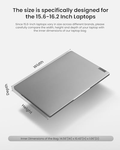 tomtoc 360 Protective Laptop Carrying Case for 15.6-16.2 Inch Acer Aspire 5/7, Lenovo Legion 5i Pro Gen 7, The Razer Blade 17, Dell Inspiron 16/XPS 17, LG Gram 17, More Asus Thinkpad Chromebooks2