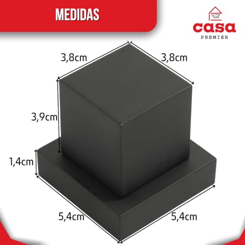 PREMINOX Kit 4 Acabamentos Quadrados de Registro Padrão Deca Preto Black