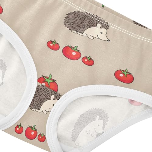Cute Hedgehog Tomatoes Brown Girls Underwear Toddlers 2t Cotton Little Girl Panties Personalized Briefs Underpants4