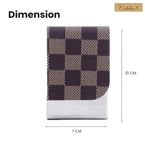Image of Celebr8 Personalized Credit Card Holder for Men & Women | Name Engraved PU Leather & Metal RFID Card Wallet | Slim Credit, Debit, ATM, Business & Visiting Card Case | Gift for Dad, Husband, Boyfriend