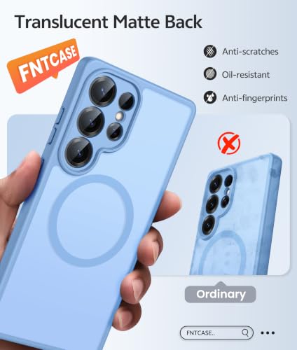Image of FNTCASE for Samsung Galaxy S25 Ultra Case: [Fit for Magsafe] [Full Camera Protection] Translucent Matte Cases with [Screen Protector] Military Grade Shockproof Protective Phone Cover