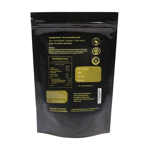 Image of NatureGarden Pumpkin Seeds 250g Pack | AAA Grade Raw Roasted Organic | High Protein Fiber Magnesium Zinc | Healthy Superfood Snack | Gluten-Free Vegan Keto | Seeds for Eating Baking Smoothies