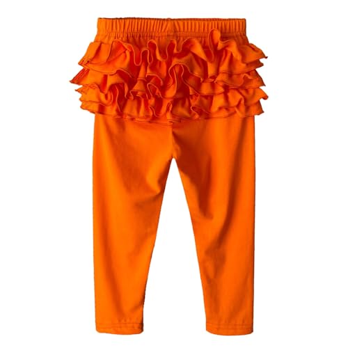 Girls Leggings Ruffle Skirt Pants Kids School 𝗨niform Pants Tutu Dress Pants Spring Stretchy Leggings Pants