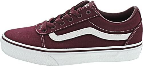 Vans Ward Canvas, Baskets mixte enfant, Rouge ((Canvas) Port Royale/White 8j7)