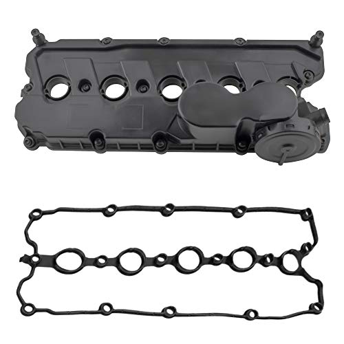BOXI Valve Cover with Gasket and Bolts for Volkswagen 2005-2014 Jetta / 2012-2014 Beetle / 2010-2014 Golf / 2006-2009 Rabbit / 2012-2014 Passat (ONLY for 2.5L L5 Engine) 07K103469L 07K103469F