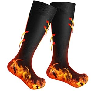 Shekipe Beheizte Socken, 4000 mAh Rechargeable Battery Elektrische Socken Heizsocken für Beheizbare Socken Damen/Herren…