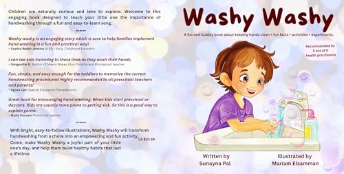 Washy Washy: A fun and bubbly book about handwashing + fun facts + experiments + activities and more. (English Edition)
