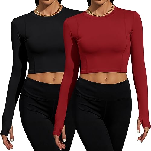 Image of Loovoo Women Workout Shirts, 1 /2 /3 Pack Short Sleeve Compression Tee | Tight Fit Gym Basic Tops, Athletic Quick Dry Crew Neck 4-Way Stretch, Flat Seams Ideal for Yoga, Gym, Running and Daily Wear
