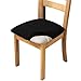 XIANYU Fundas De Asiento Jacquard para Sillas De Comedor Estiramiento Asiento De Silla Cojín Fundas Lavables Extraíbles Comedor Cocina Fundas para Sillas (Negro,Set of 6)