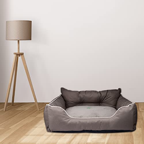United Colors of Benetton. Pets | Hundebett | Braun | Maße 90x70x28 cm | Ergonomisches Bett für Große Hunde | Maschinenwaschbarer Bezug