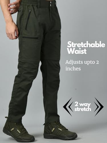 Image of TREKMONK Men's Loose Convertible Cargo Trekking Pants