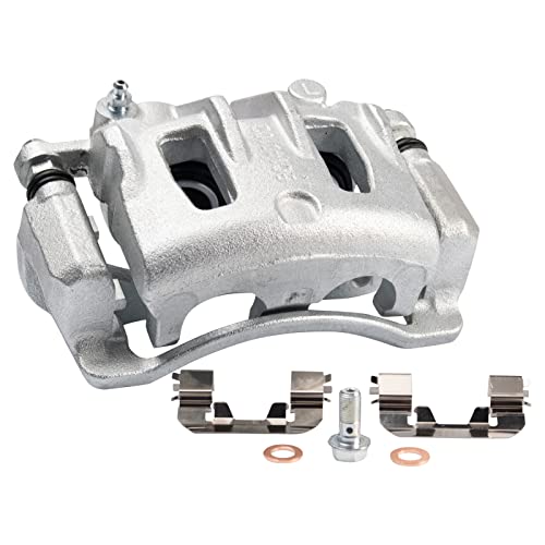 Image of TRQ Front Left Brake Caliper w /Bracket Drivers Side
