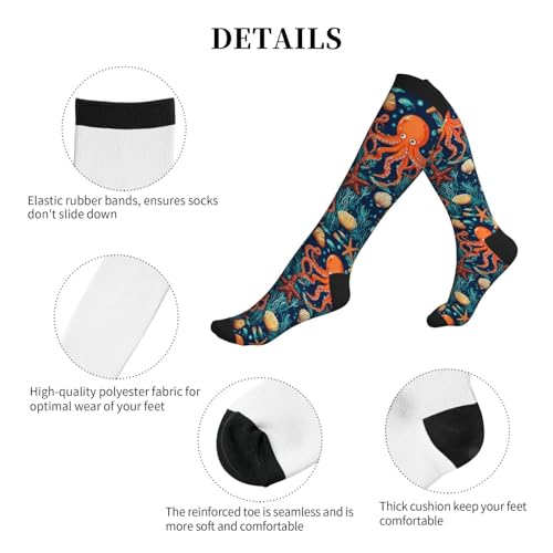 Compression Socks Calf Knee High Support Socks Novelty For Women Men Athletic Running Hiking Nurse4