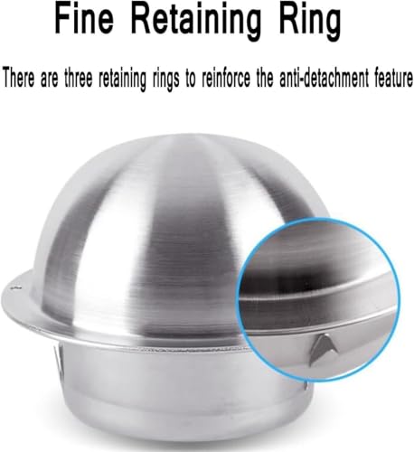 Grille d'aération murale ronde inox durable et résistante aux intempéries de façade - 3