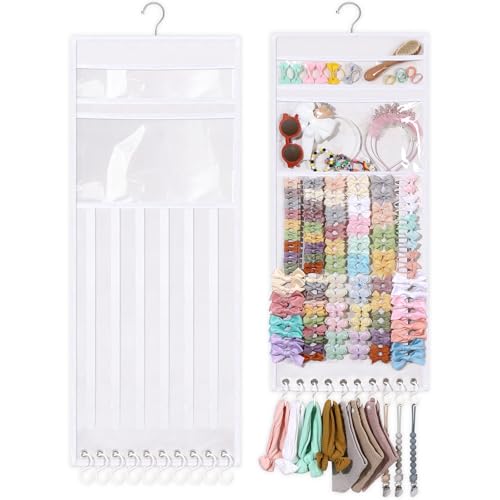 Headband Holder Hair Bows Organizer for Girls Large Capacity Bow Hanger Hair Clip Storage Baby Hair Accessories Organizer Display for Toddler Girl Room Decor
