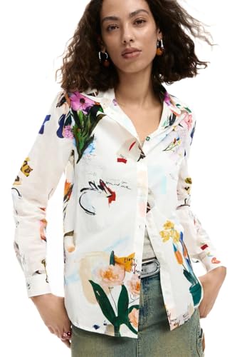Desigual Femme Chemise Collage Fleurs.