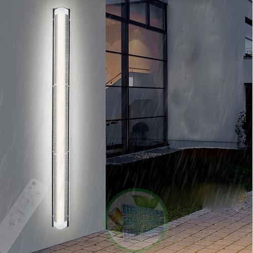 Lámpara de pared jardín solar IP65 impermeable con luz blanca y mando distancia para aplique exterior